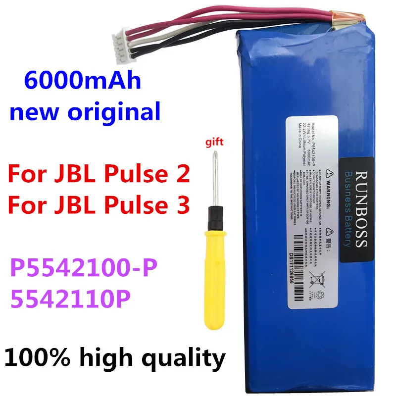 

Original 6000mAh P5542100-P 5542110P Speaker Battery for JBL 2017DJ1714 APPULESE 3 Pulse3 Pulse 2 Pulse II PULSE2 PULSE2BLKUS