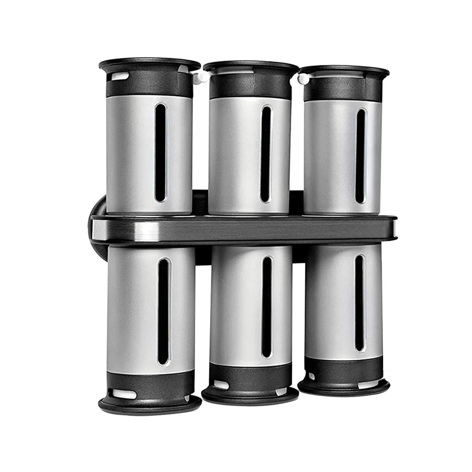 

Новая настенная Магнитная стойка для специй с 6 канистрами, контейнер для приправ, бутылка для перца, полезные слоны для кухни, Прямая постав...