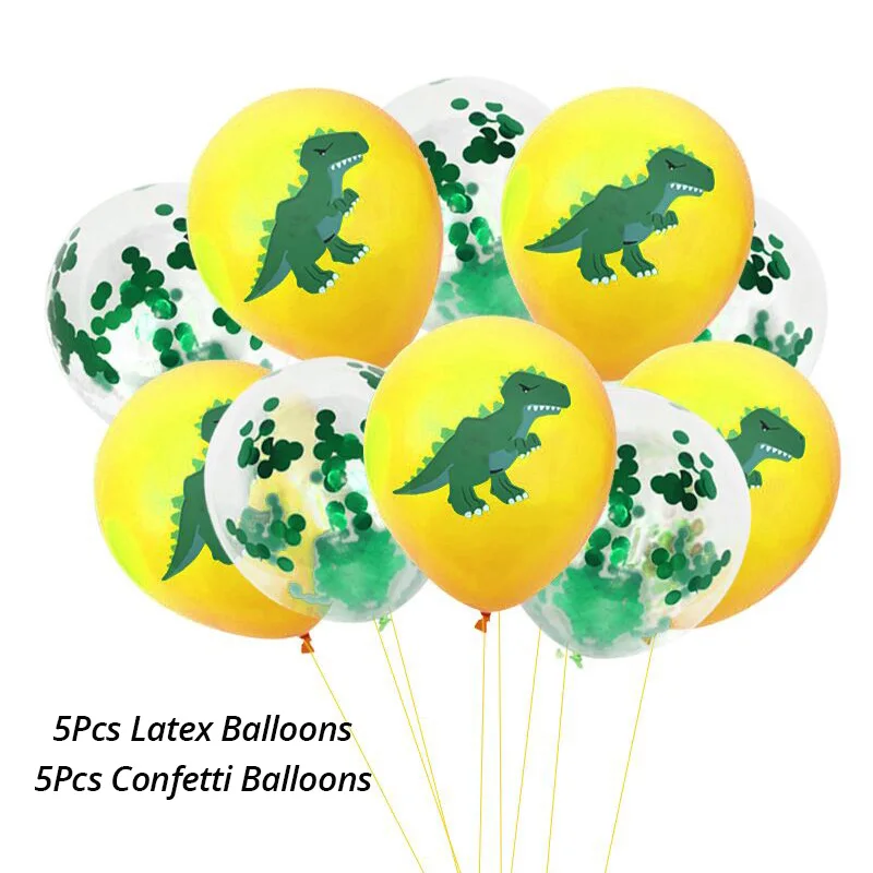 balloons-10pcs-B Реквизит Динозавр для вечеринки динозавр одноразовые пластины чашки шляпа соломинки бумажный шарик гирлянда на день рождения детей, мальчика вечерние украшения - Цвет: balloons-10pcs-B