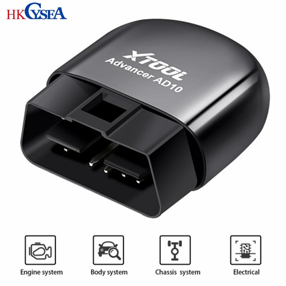 Диагностический сканер XTOOL AD10 OBD2 EOBD Bluetooth ELM327 считыватель кодов работает с
