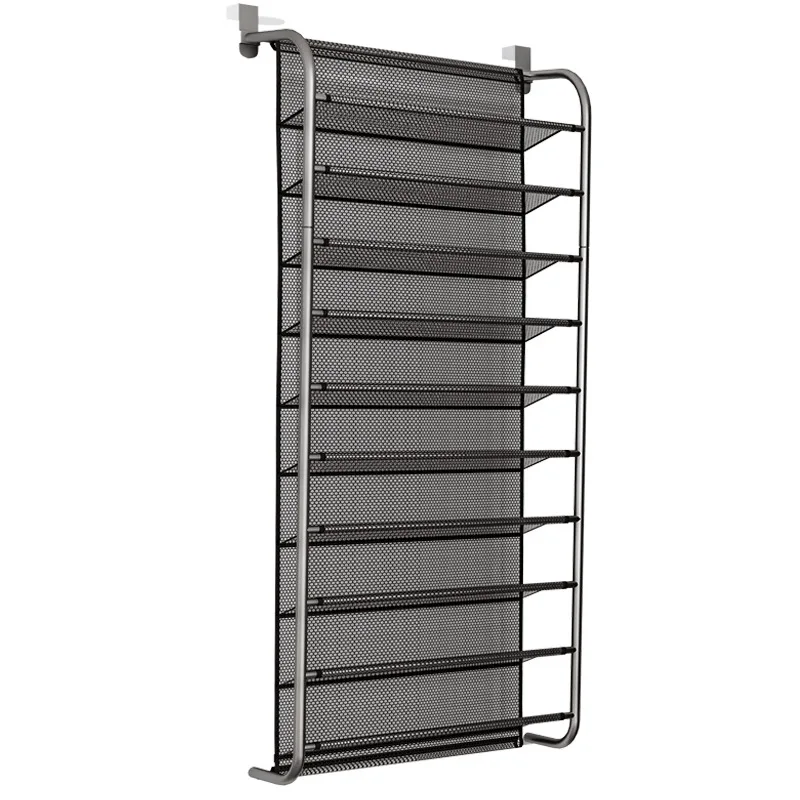 

Shoes Rack Home Storage Simple Household Economic Shoe Cabinet Behind The Door Black Pink Russia Stock Four SeasonHome Furniture