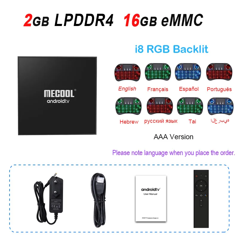 2GB 16GB i8RGB MECOOL KM9 Pro Классический Android 9,0 tv Box Google Сертифицированный Amlogic S905X2 2GB DDR4 16GB 2,4G Wifi BT4.0 медиаплеер телеприставка - Color: 2GB 16GB i8RGB