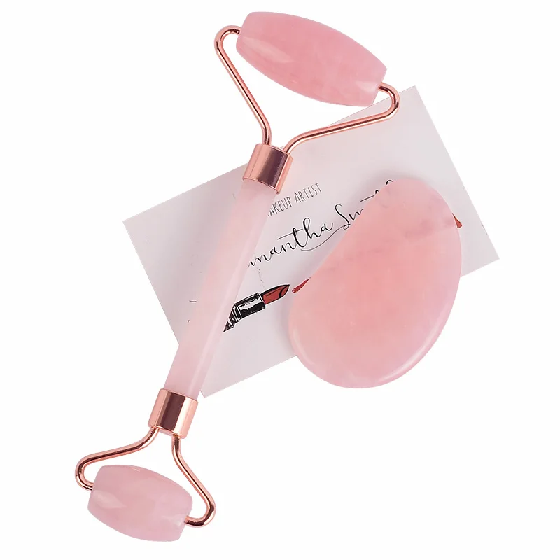 

Jade Roller Natural Amethyst Stone Guasha Tools Massage Face Reduce Eyes Puffy Smooth Meridian Slimming Body Rose Quartz Crystal