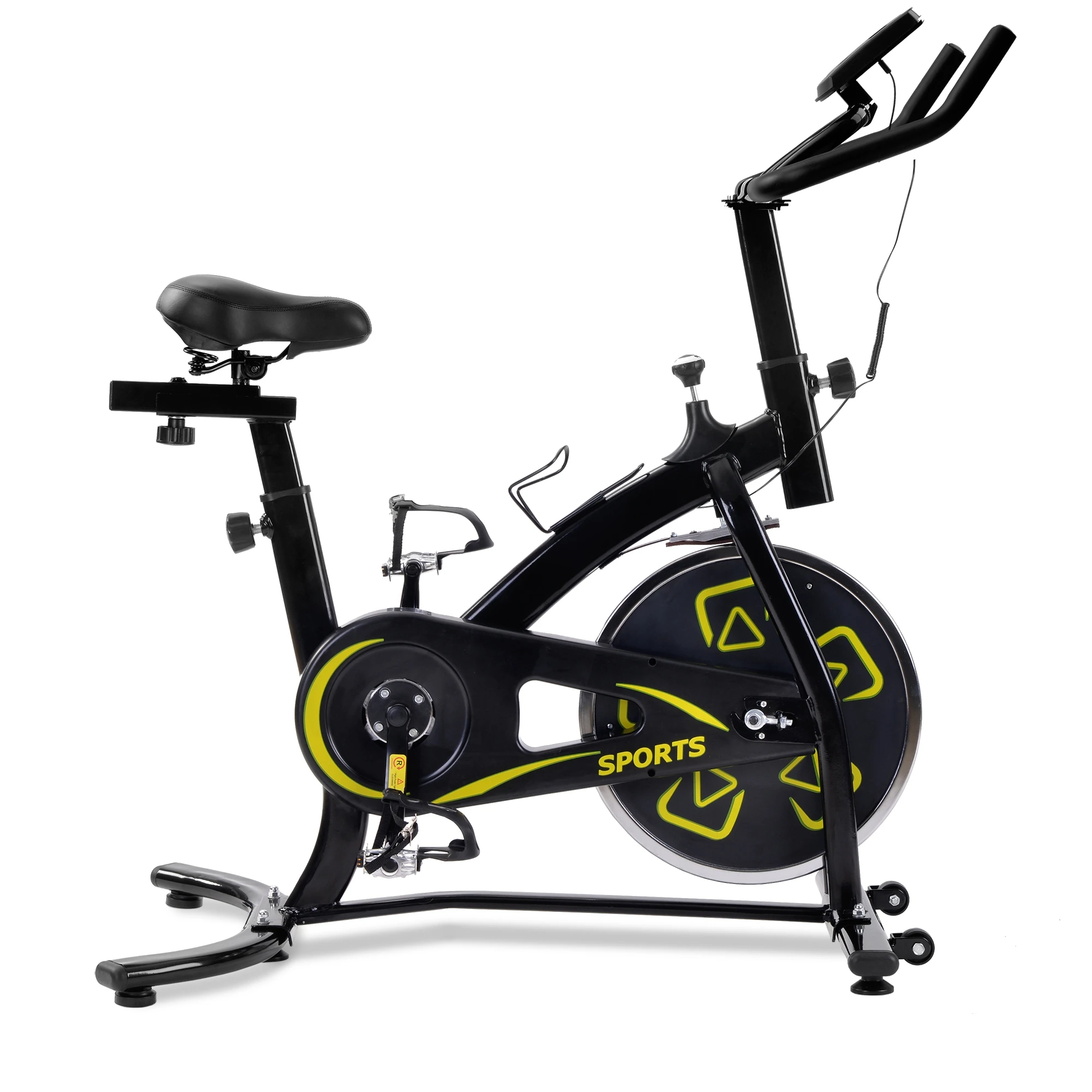 

Heimtrainer, Indoor-Fahrrad mit LCD-Konsole, bequemes Sitzkissen für Cardio-Training, verstellbarer Sitz und Lenker