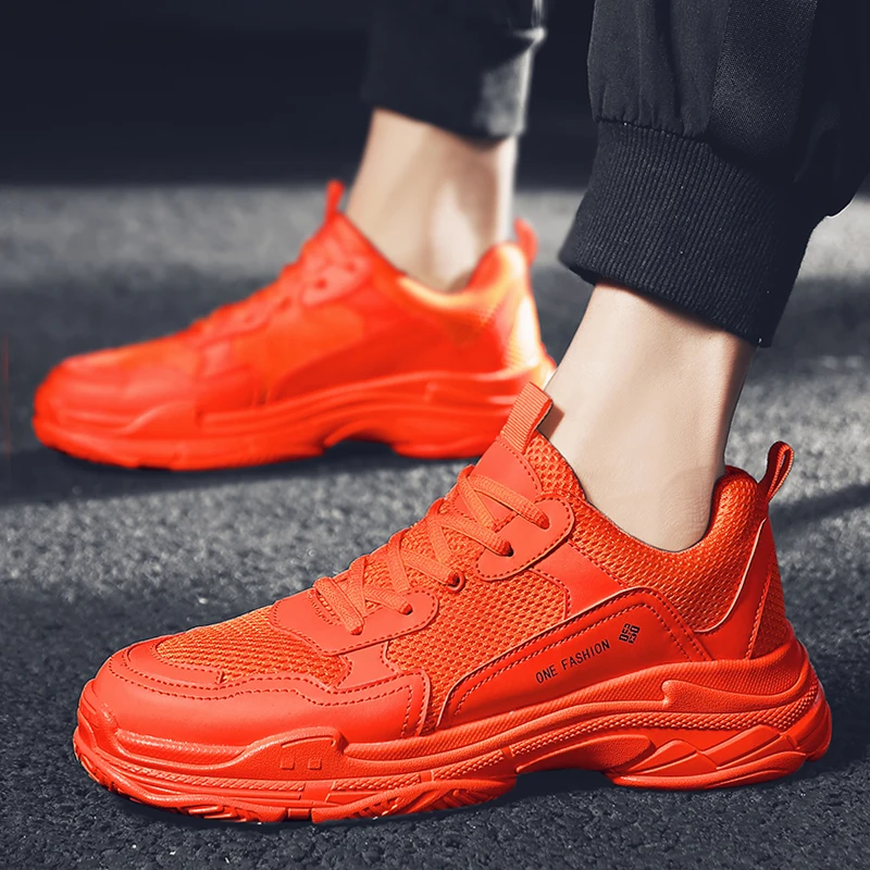 Кроссовки мужские дышащие повседневная обувь плоская подошва карамельные цвета