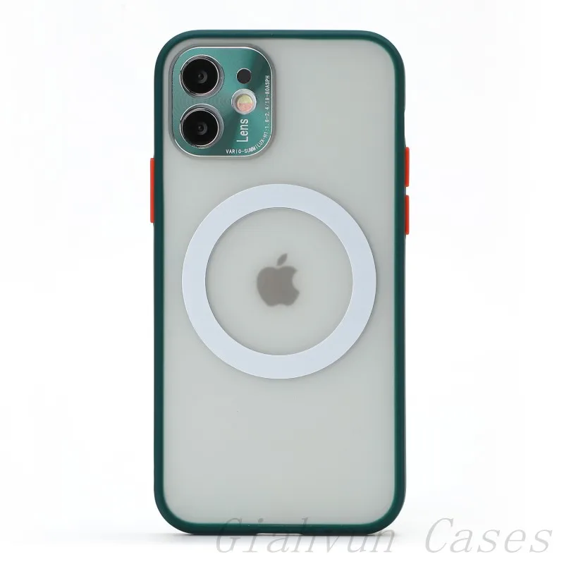 Металлический защитный Магнитный чехол для телефона Magsafe iphone 8 Plus X XR XS Max 11 Pro 12 Mini