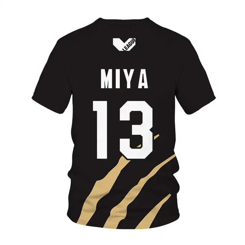 

2020 Anime Haikyuu 3D Print T-shirt MSBY Black Jackal Summer Comfortable O-neck Short Sleeve Shirt Teenager Clothes Sports Top
