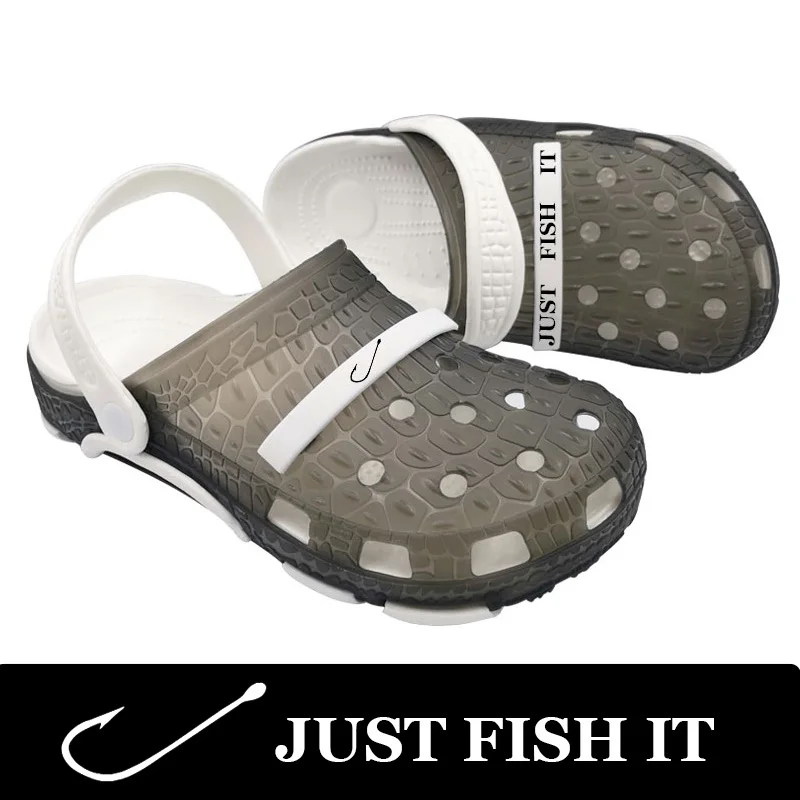 Nikes JUST FISH IT/мужские сандалии обувь с вырезами пляжные сабо на кроке Мужская для