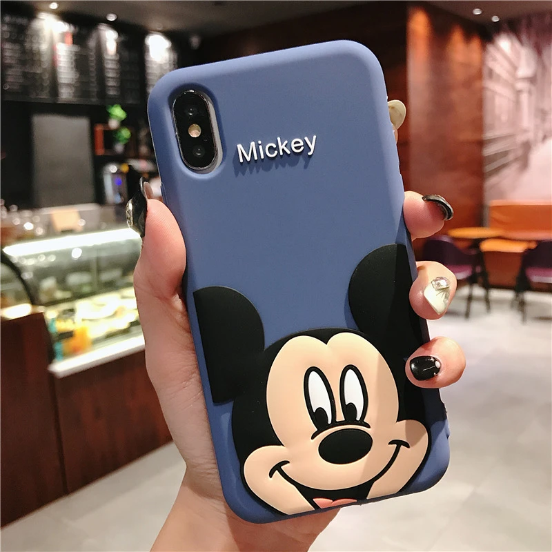 Мягкий силиконовый чехол с милым мультяшным Минни Микки для Apple iPhone 11 Pro X Xr XS Max 6s 6 7