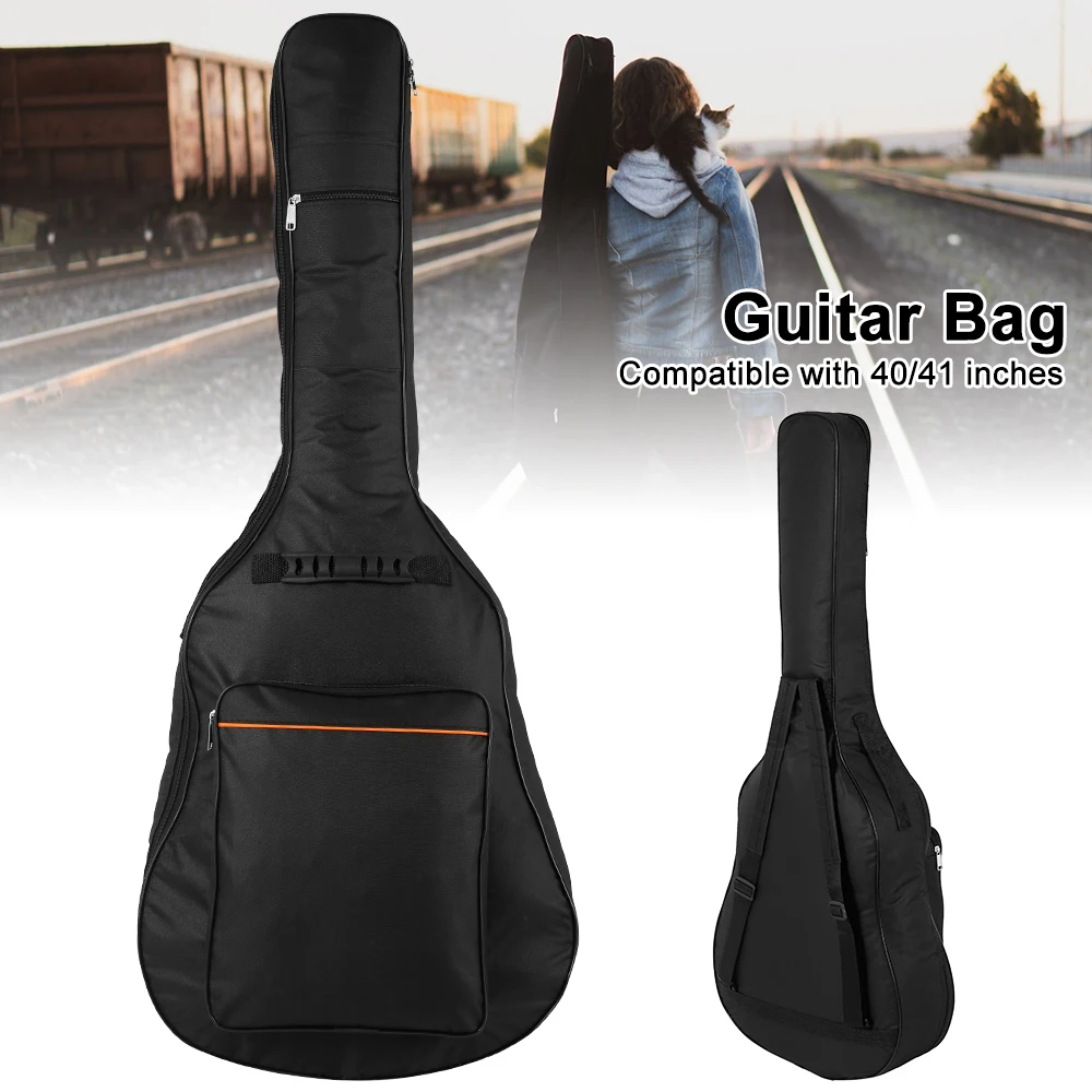 40/41 дюймов Ткань Оксфорд черный гитарный Гиг сумка Мягкий чехол Наплечные ремни