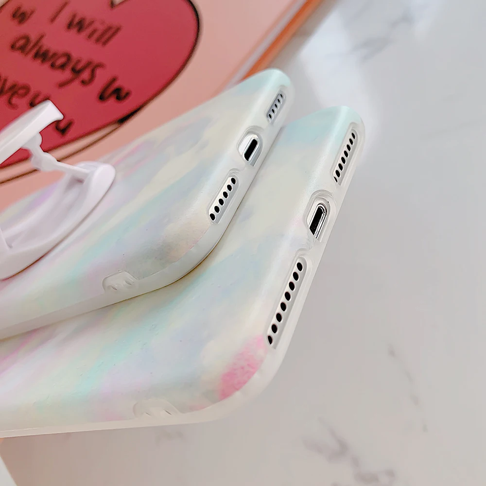 

Gradient Marble Phone Case For Samsung S21 S20 FE A72 A52 A42 A51 A71 S10 S8 S9 Plus Folded Flexible Holder Soft Cover