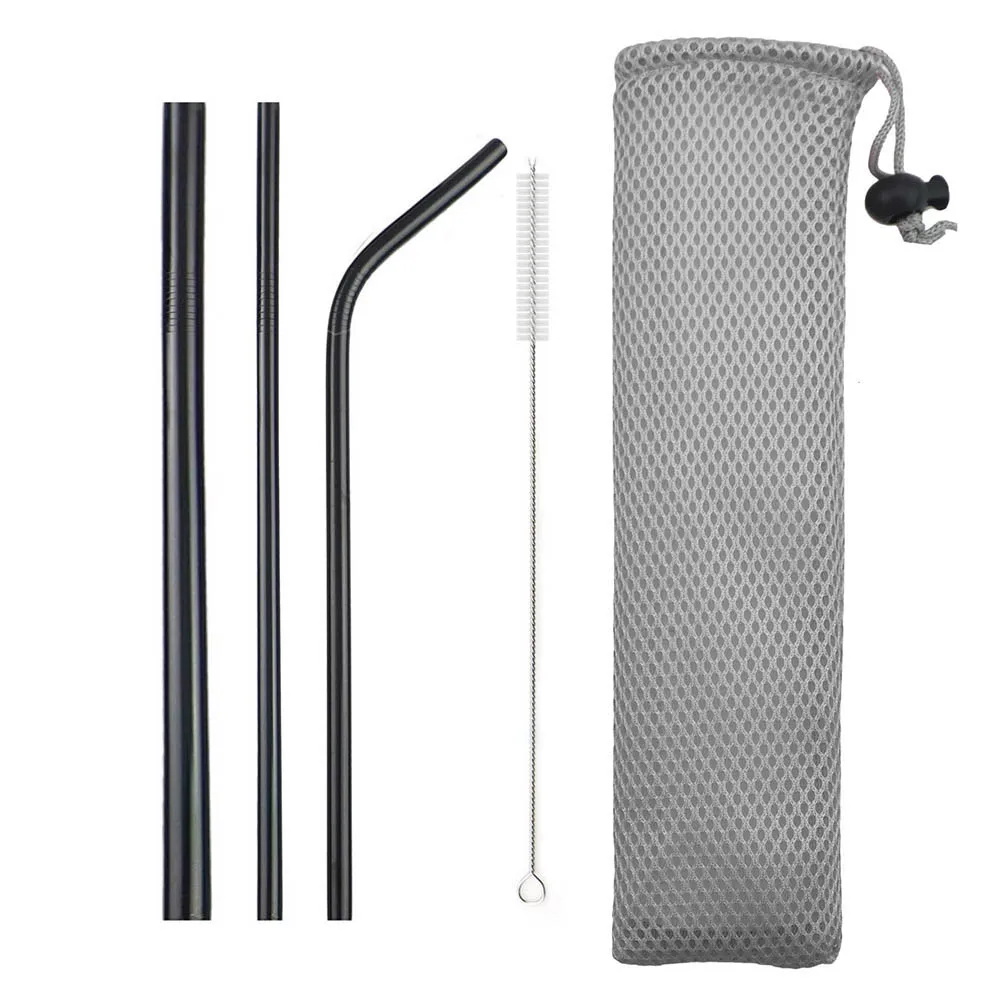 5 шт./компл. Радуга соломинки многократного использования 304 Нержавеющая сталь