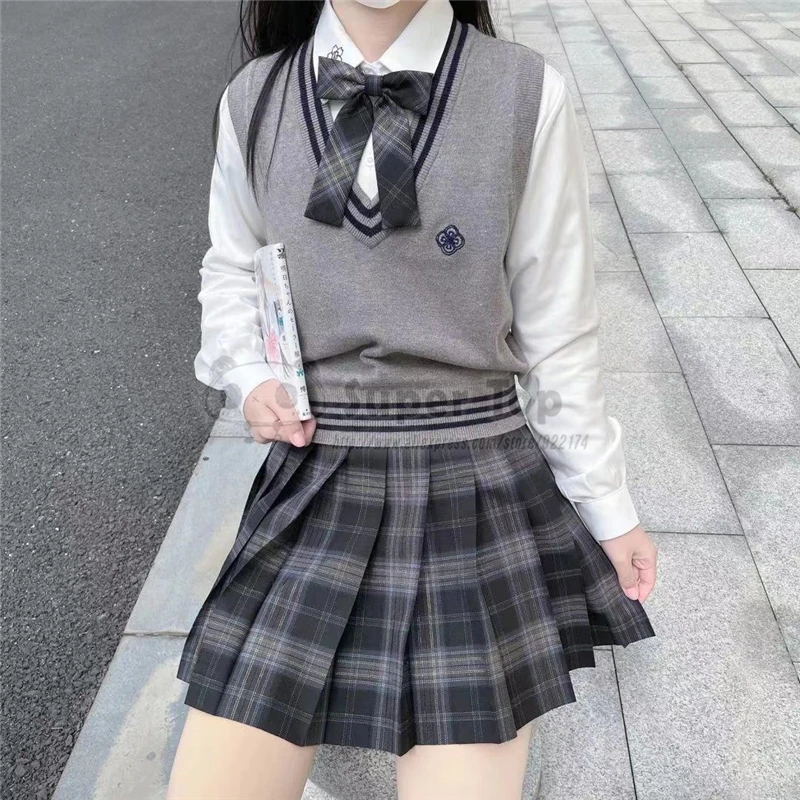 Женский шерстяной жилет JK из натуральной шерсти тонкий вязаный для студентов в