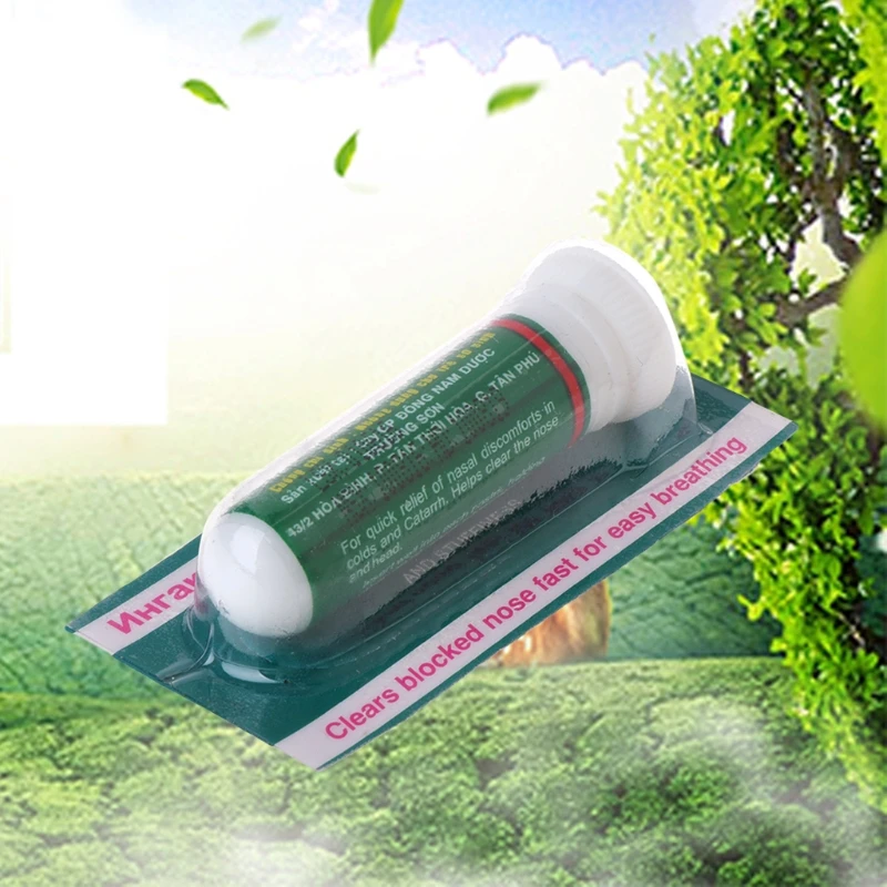 

1Pc Aromatic Peppermint Nasal Inhaler Fast Relief From Blocked Nose Sickness C1FF