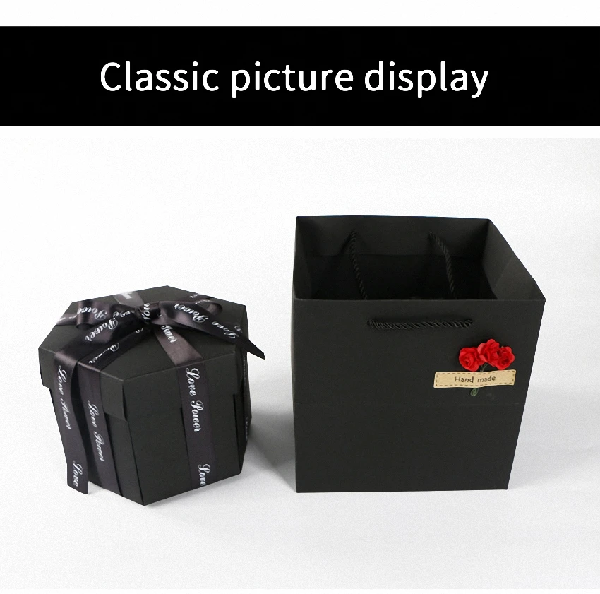 Креативный взрыв фотоальбом бомба коробка DIY скрапбукинга шестиугольная любовь Примечание взрывающая Коробка фестиваль День рождения Сюрприз подарок