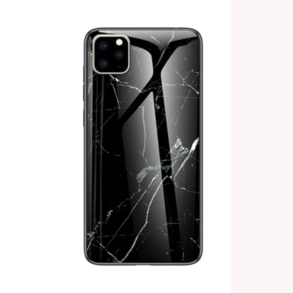 Eqvvol Marble Tempered Glass Case For iPhone X XS XR 11 Pro MAX 7 8 6 6s Plus Gradient Shockproof Bumper Back Cover Coque |