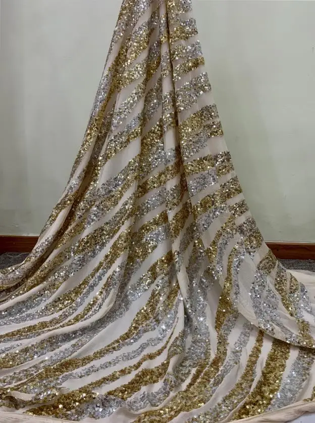 Лидер продаж африканская кружевная ткань с блестками 2020 высококачественная