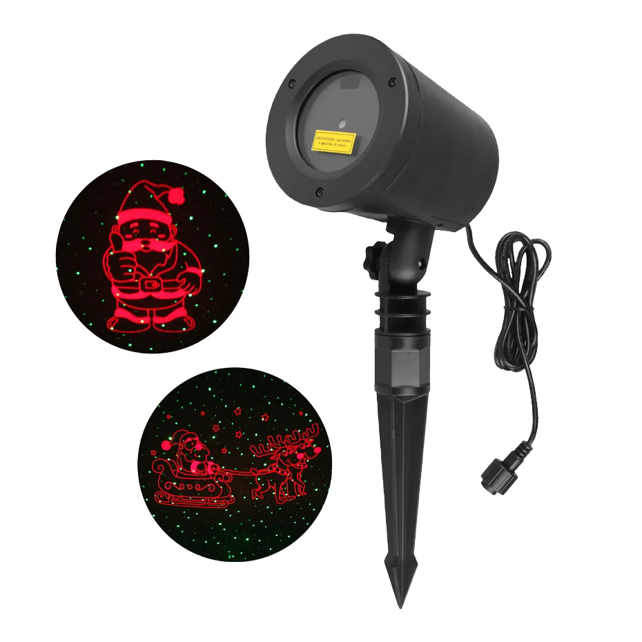 Лазерный проектор ALIEN движущийся Рождественский свет красный Санта Клаус лось