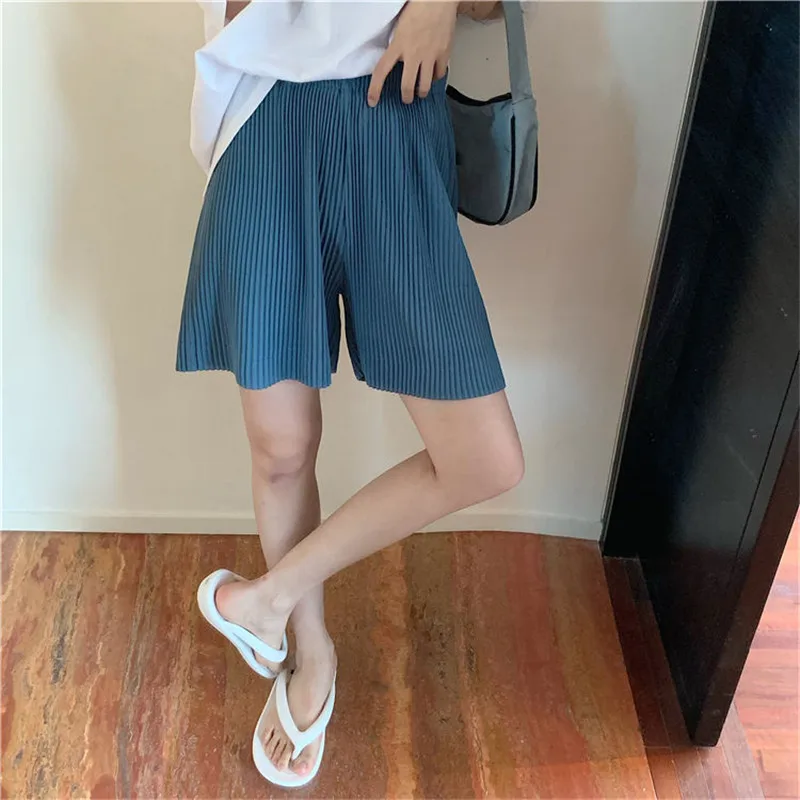 

Women Short Pants Summer Casual Loose 2021 Wild Tide Ins Straight Port Style High Waist Sports Five-Point Pant