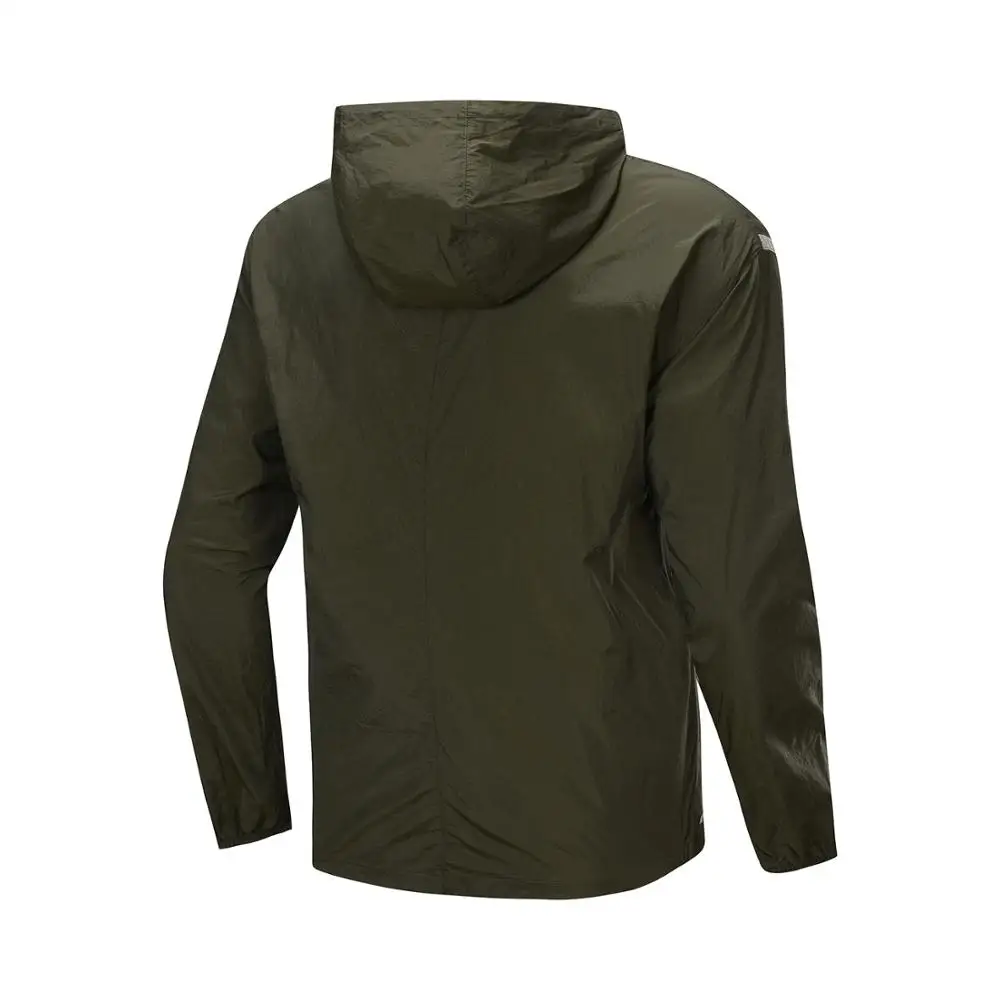 Мужская ветровка для бега Li-Ning 100% нейлон с защитой от ультрафиолета Стандартный