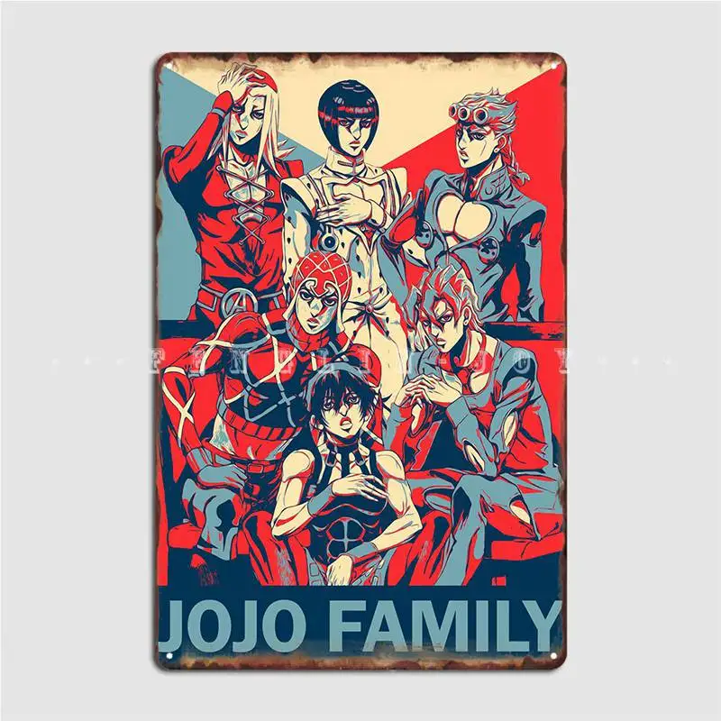 

Jojo Family Metal Sign Cinema Living Room Create Wall Decor Cave Pub Tin Sign Poster