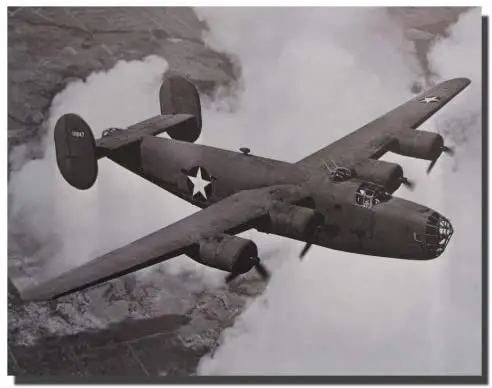 B 24 The Liberator WWII Винтаж самолет авиации художественный Принт плакат|Таблички и