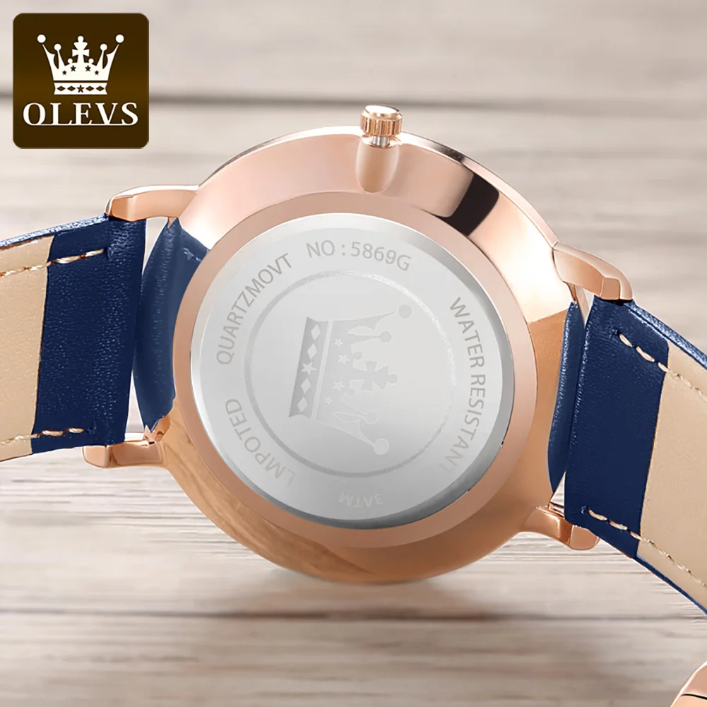 

OLEVS Brand Men Sports Watches Top Brand Luxury Men's Quartz Date Watches Casual Simple Design Leather Watch Thin Dropshipping