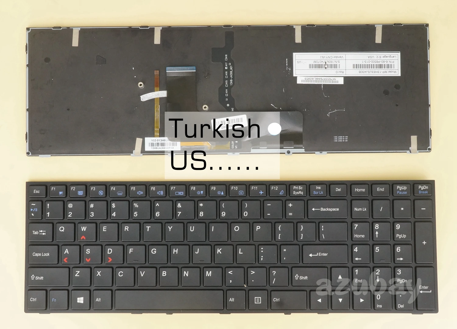 

Turkish US Keyboard For Schenker XMG P505 Hasee Z6 Z7 Medion Erazer X7841 MP-13H83USJ430D 6-80-P6500-013-1HA1 Backlit