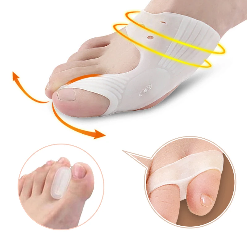 2/4 шт. силиконовый разделитель большого пальца ноги при вальгусной деформации |