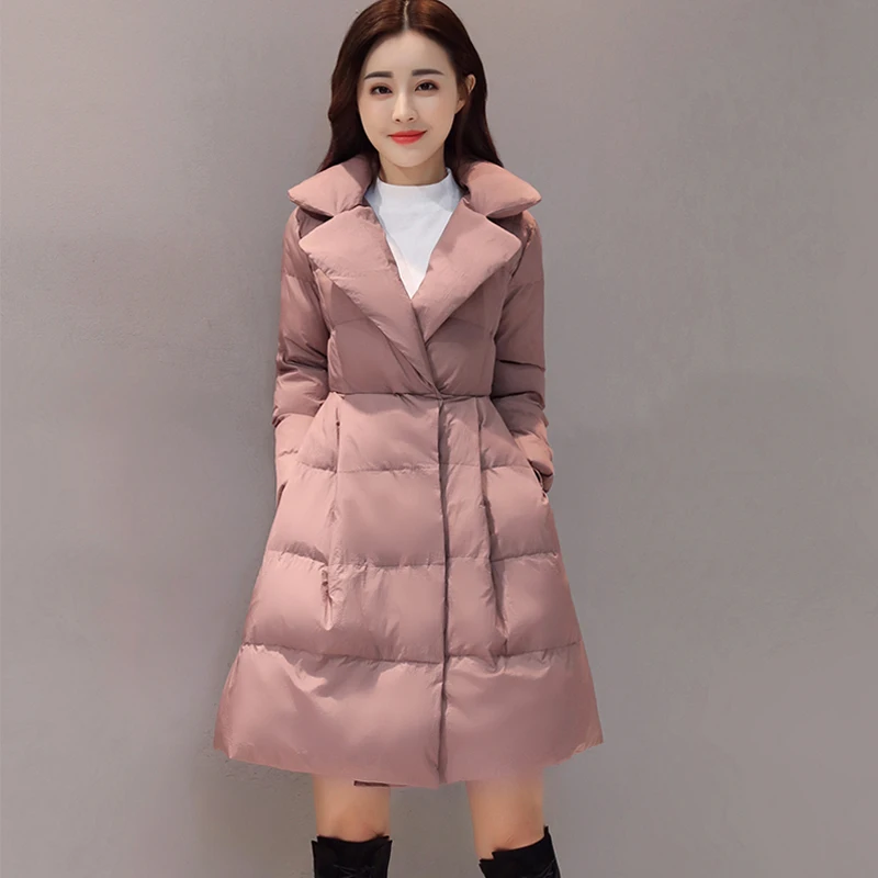 2019 новая Корейская версия Милая элегантная пуховая хлопковая куртка женская