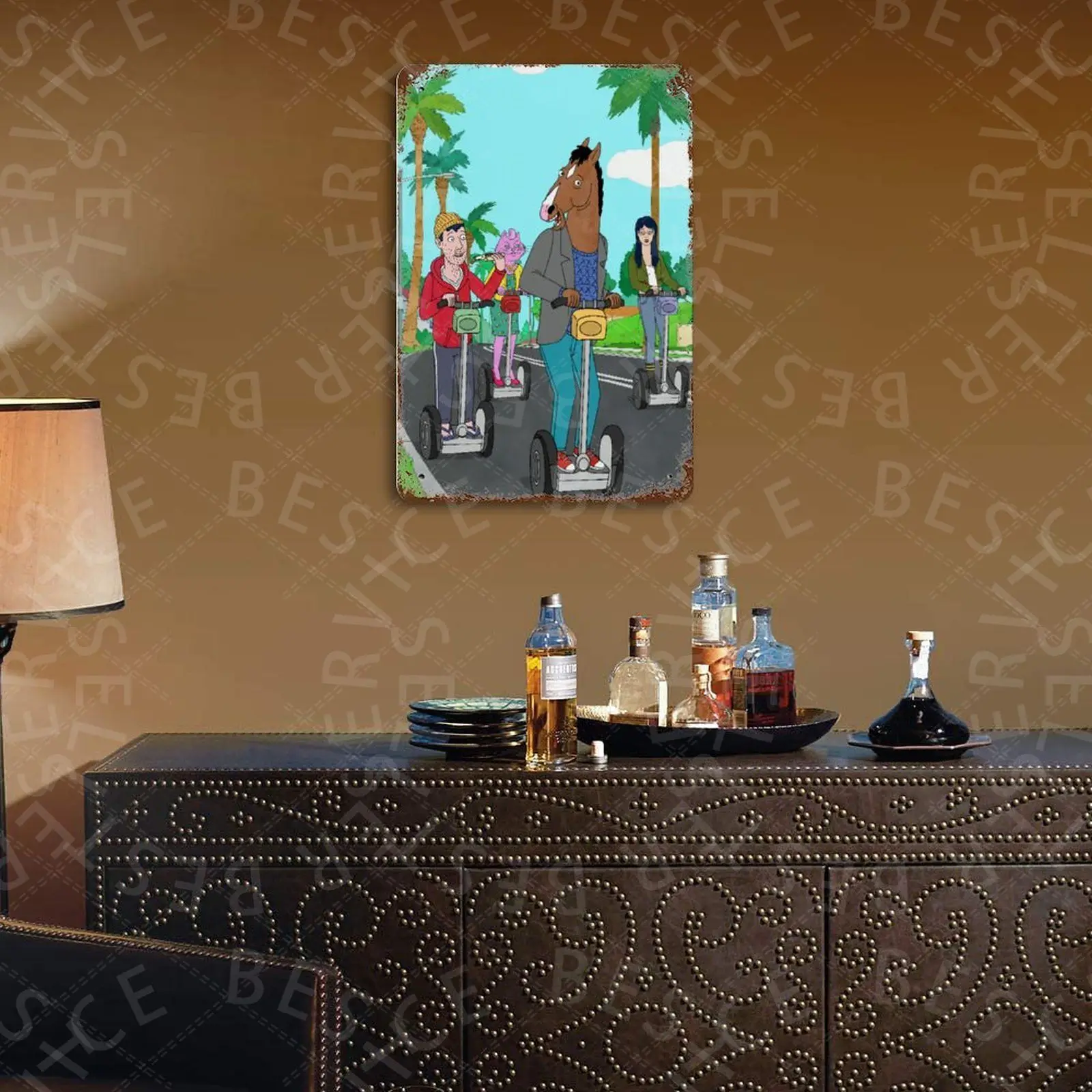 

Some Hard Truth With Bojack Horseman Tin Sign Plaque Tin Sign Metal Plate Wall Decor Bar House Club Decorative Iron painting