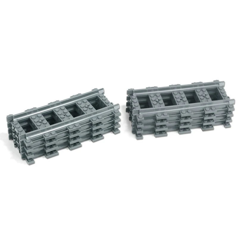 10-100 шт. город рельсы для поезда Железной Дороги стрелка прямые изогнутые блоков в