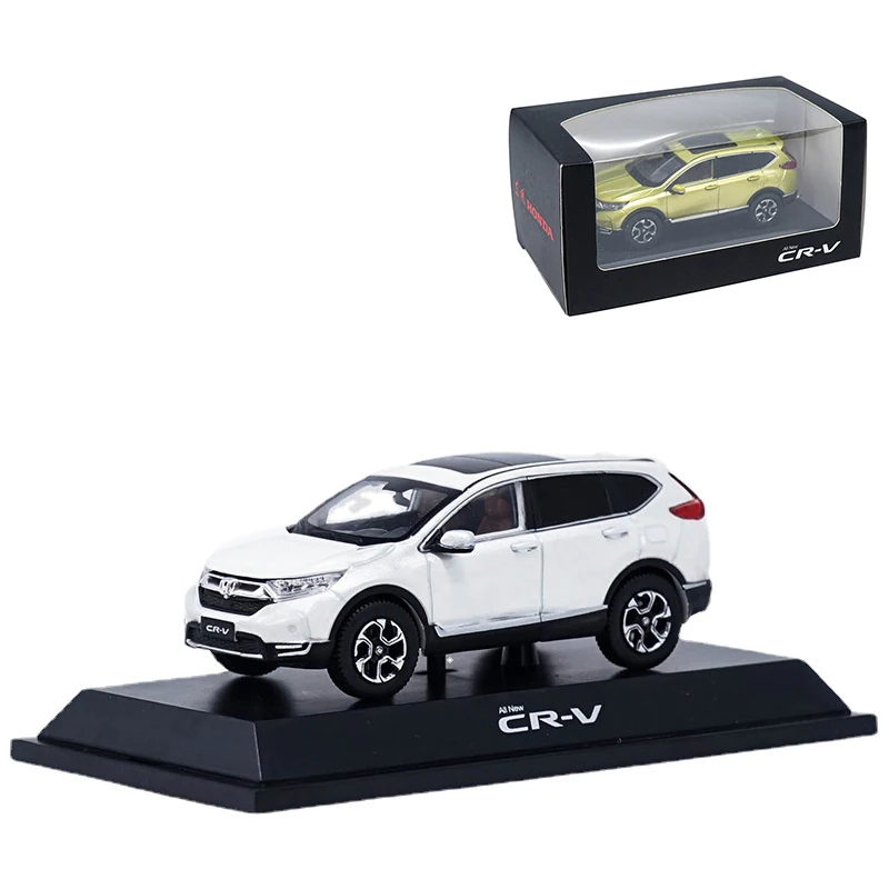 Diecast 1/43 Scale Model Cars Honda 2017 CRV SUV Alloy Car Classic Collection Display Toys for Boys Christmas Gifts for Kids