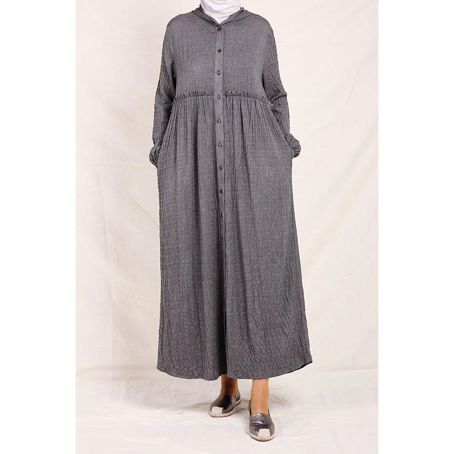 Платье хиджаб с капюшоном длинное платье мусульманское арабское женская