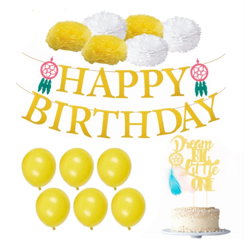 Вечерние украшения бумага с цветочным принтом для девочек в стиле Ловец снов