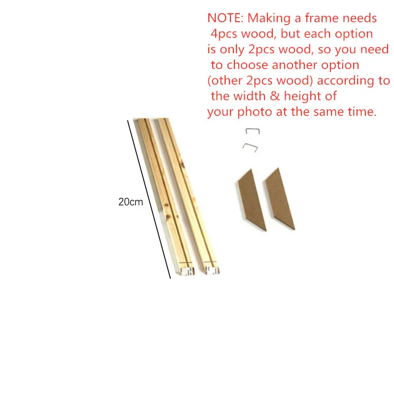 2pcs wood 20cm A601 Домашние фоторамки настенная фоторамка деревянный Плакат рамка DIY деревянная Картина на холсте рамка для живописи маслом стены искусства кадра фото фоторамка - Цвет: 2pcs wood 20cm A601