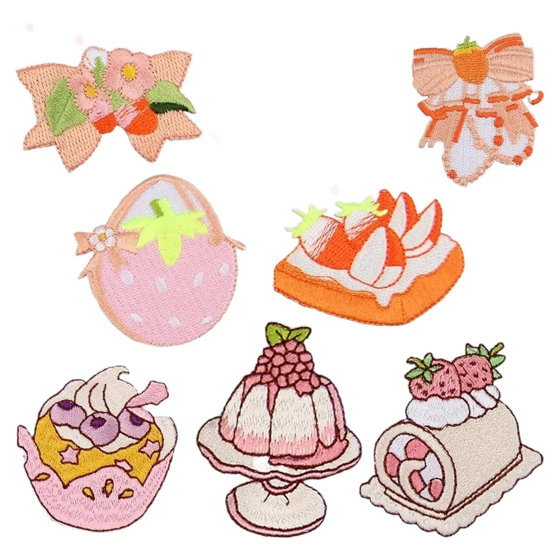 

20pcs/lot Embroidery Patch Letter Animal Anime Dessert Cake Flower Bow Sticker Clothing Decoration Craft Diy Applique