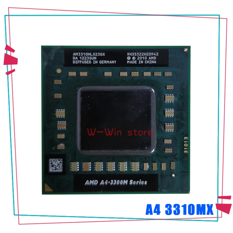 AMD A4-Series A4 3310MX 2 1 ГГц двухъядерный двухпотоковый ЦПУ процессор AM3310HLX23GX разъем FS1 |