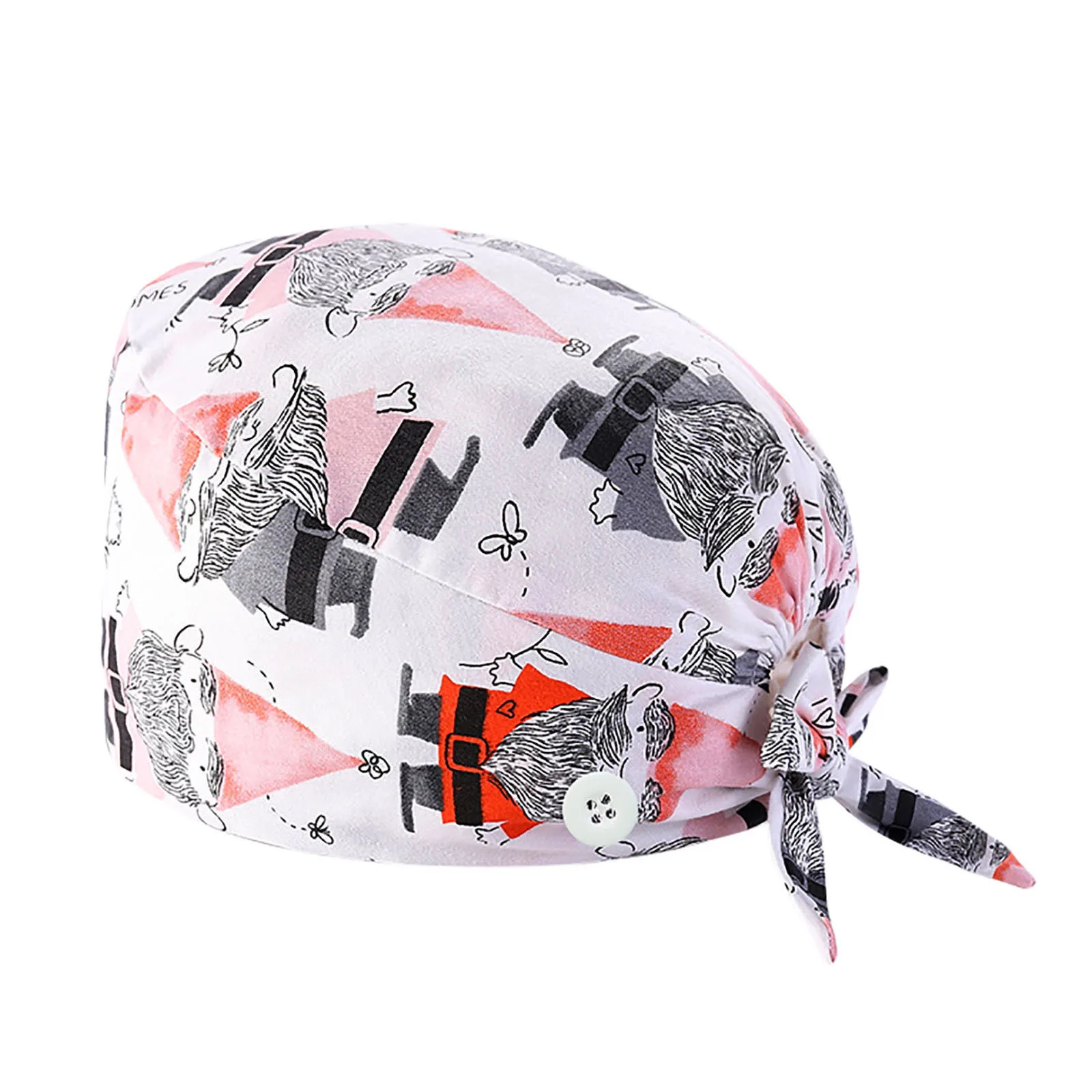

Anime cartoon Print Scrub Caps with Buttons Adjustable Women and Men Operating Work Hat Animal Laboratory Staff Beauty Salon A20