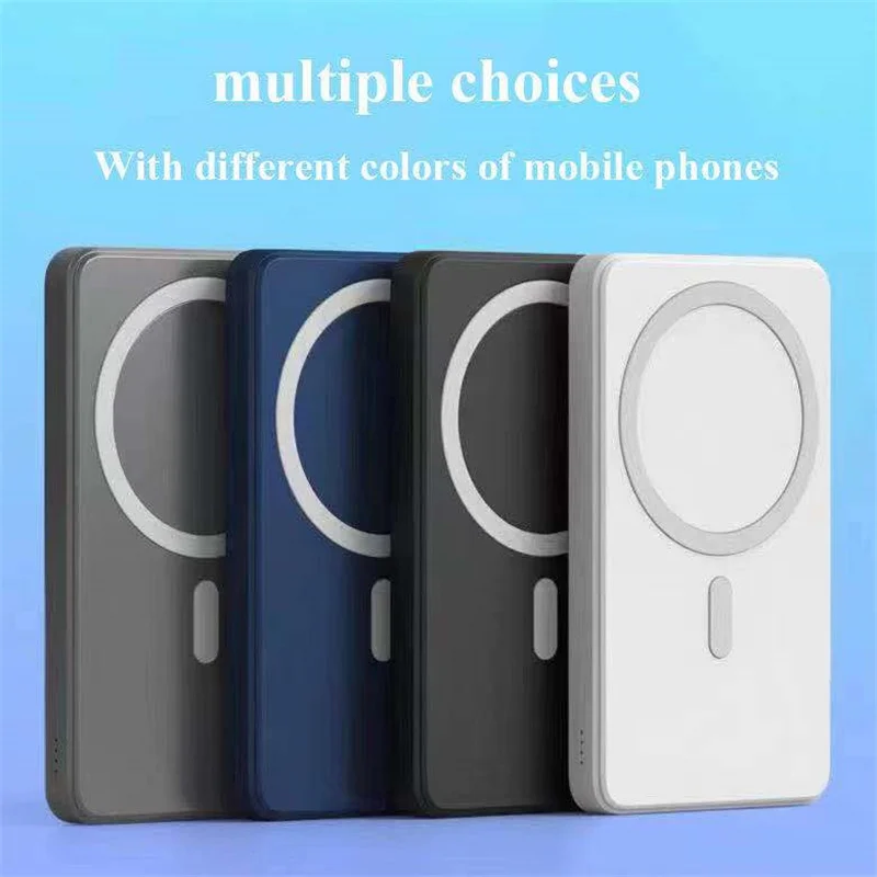 

Новинка 2021, портативный магнитный беспроводной внешний аккумулятор для Iphone 12 13 Pro Max, быстрое зарядное устройство, внешний аккумулятор 10000 мА...