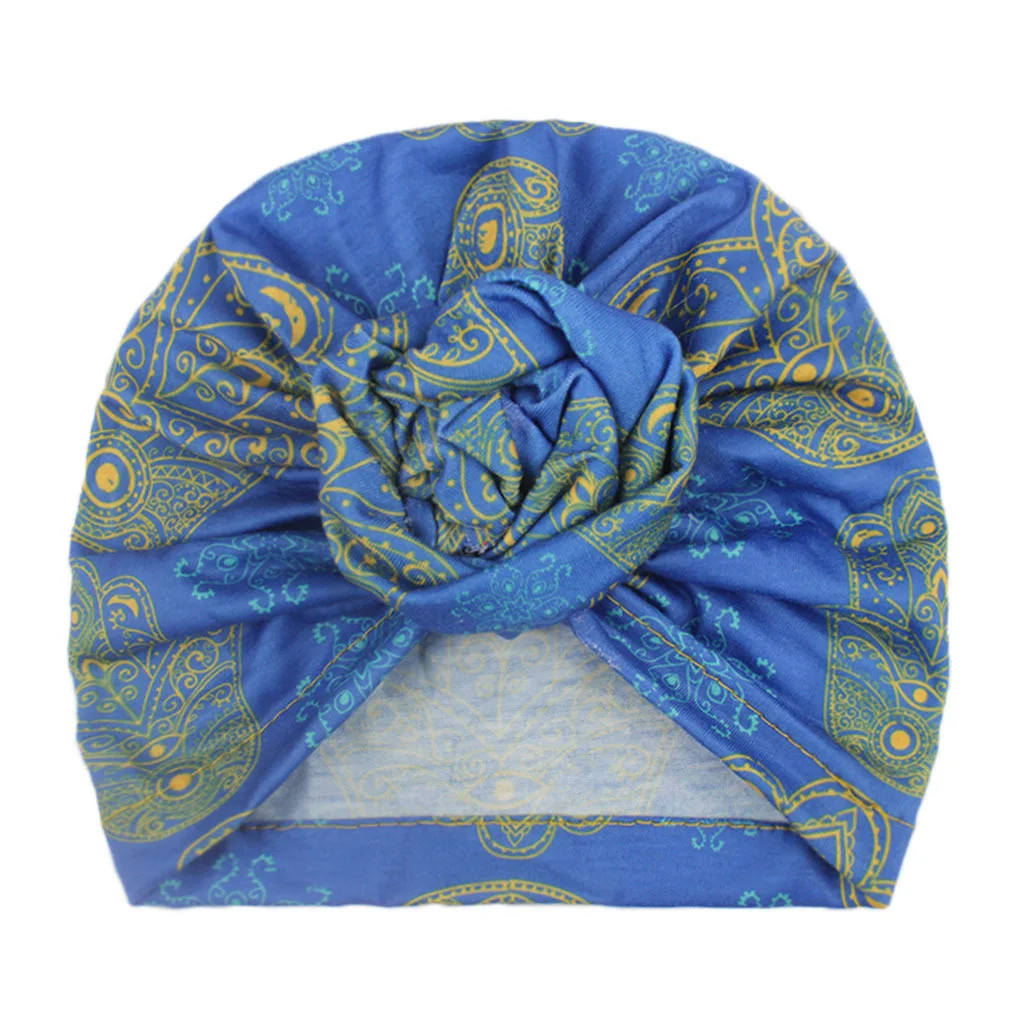 Шапка-тюрбан для новорожденных девочек головной убор в богемном ретро стиле с