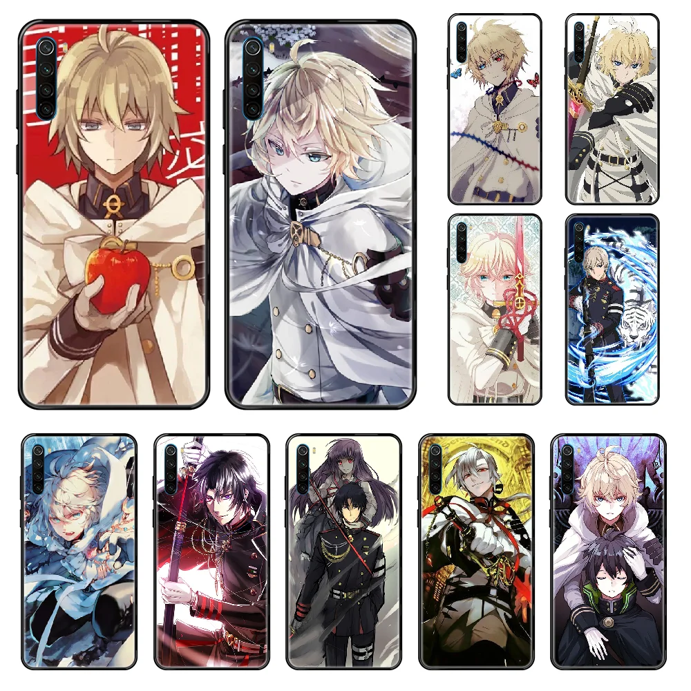 Чехол для телефона Owari no Seraph Of The End Xiaomi Redmi Note S2 4 5 6 7 8 A S X Plus Pro Черный силиконовый чехол сотового красивая