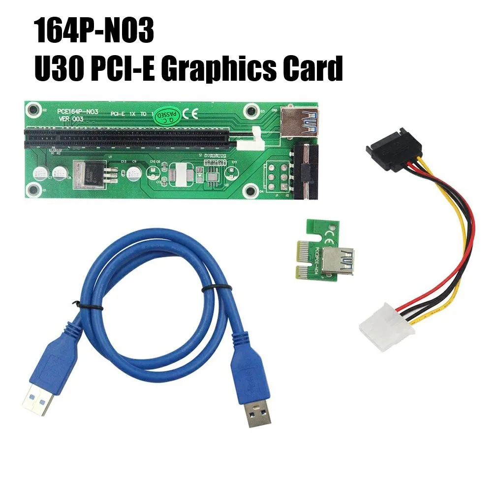 

U30 PCI-E Graphics Card Adapter Card Mining Card 164P-NO3 With 30cm Usb Cable For Xp / Win 7 / 8 / 10