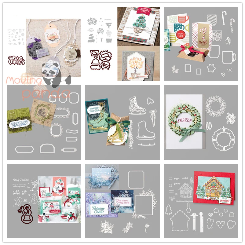 Набор для высечки и штампов снежки кружева рождественские украшения