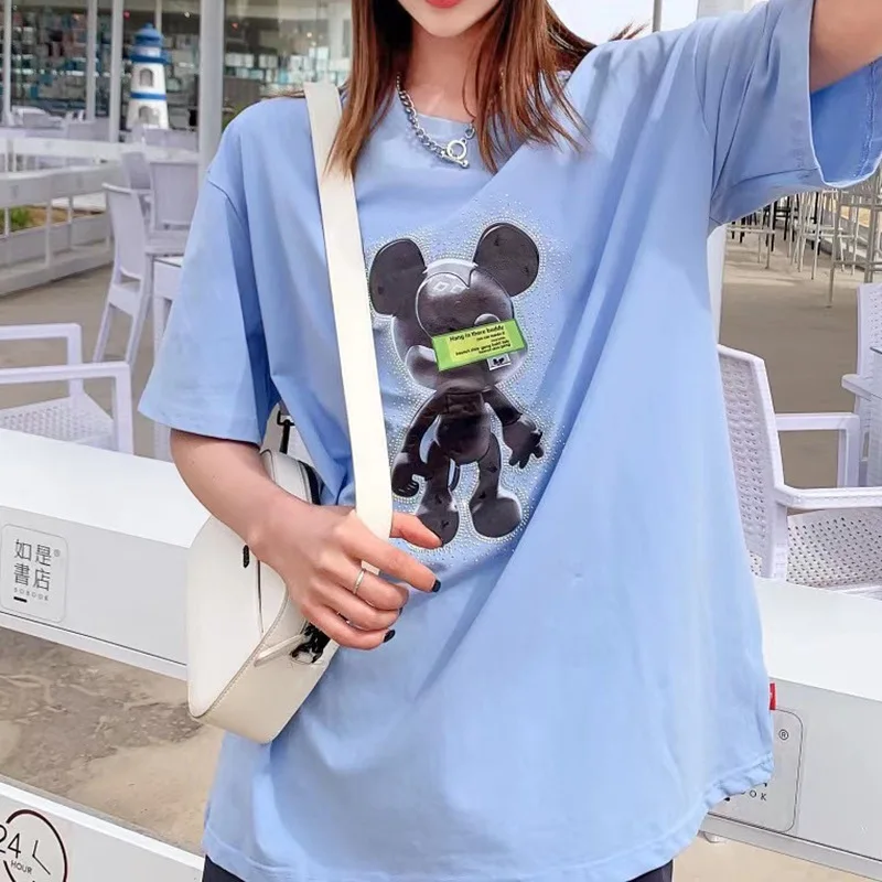 

Disney 2021 Mickey Mouse Mickey T-shirt short sleeve retro Korean version Joker loose casual Harajuku T-shirt