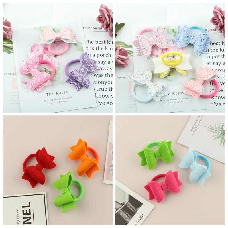 1 шт. галстук для волос девочек детские волосы лук резиновые ленты 3 дюйма бант с