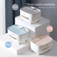 Kitchen Storage Desk Tissue Case Plastic Cover ABS Tissue Holder Makeup Cosmetic Storage Box Organizer Home Mobile Phone Holder