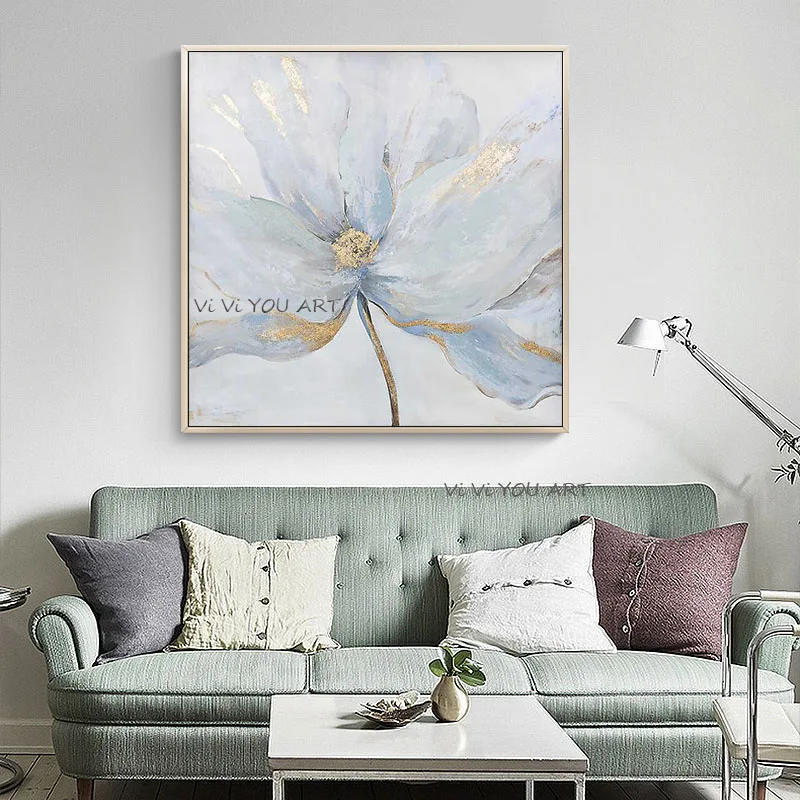 

100% квадратные простые Роскошные Настенные постеры с цветами, современные картины, современные картины для спальни, гостиной, Декор