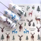 1 лист Рождественская серия дизайн ногтей переводные наклейки для ногтей сделай сам украшение для ногтей Наклейка 2021 Новогодний подарок
