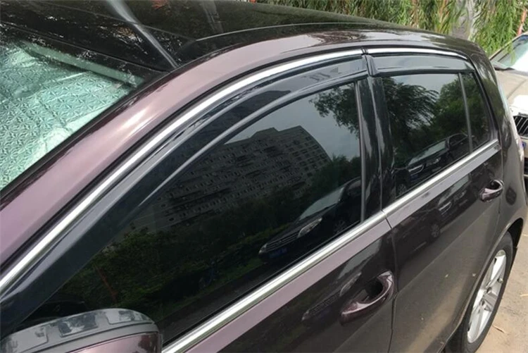 Для Volkswagen MK7 2014 2019 Пластиковый оконный козырек тенты для защиты от солнца и дождя